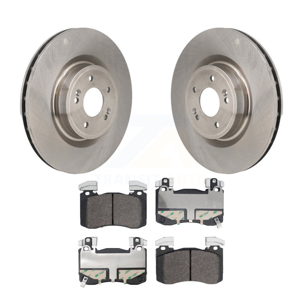 Disc Brake Rotors And Semi-Metallic Pads Front Kit For Genesis G70 Kia Stinger
