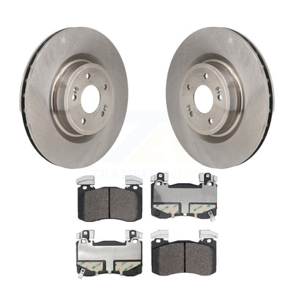Disc Brake Rotors And Semi-Metallic Pads Front Kit For Genesis G70 Kia Stinger