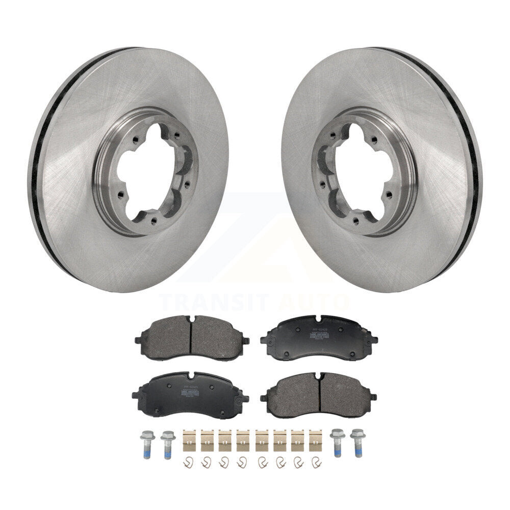Disc Brake Rotors & Semi-Metallic Pad Front Kit For Ford Transit-250 Transit-350