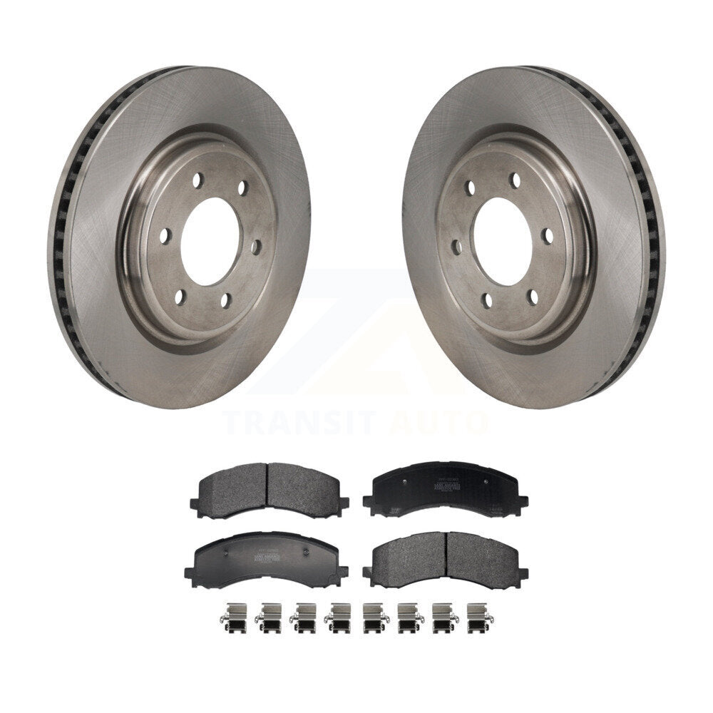 Brake Rotor Semi-Metallic Pad Front Kit For Ford F-150 Bronco Expedition Lincoln