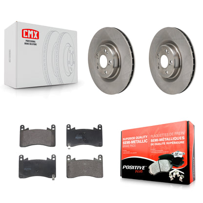 Disc Brake Rotors And Semi-Metallic Pads Front Kit For 2021-2023 Acura TLX 3.0L