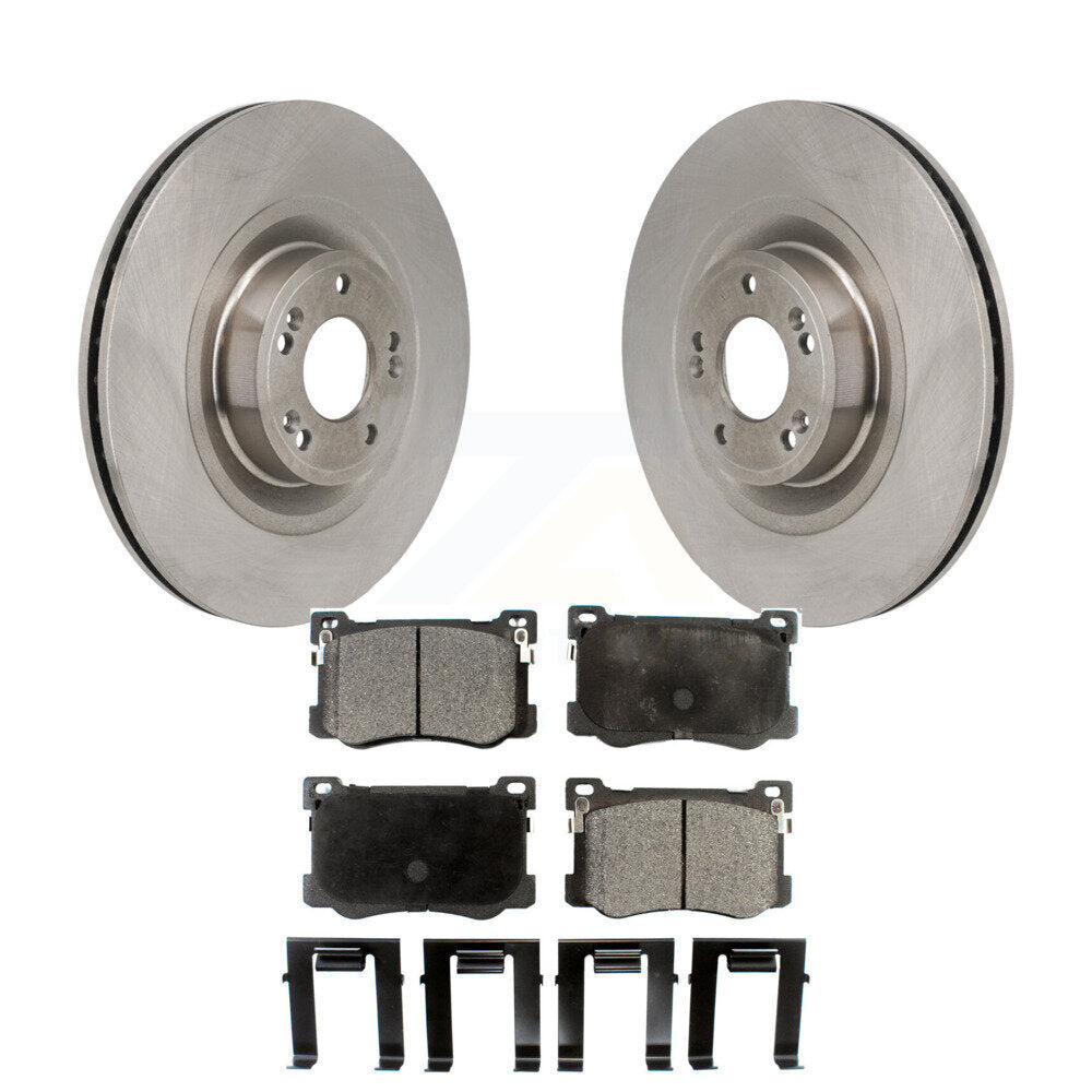 Disc Brake Rotors And Semi-Metallic Pads Front Kit For Hyundai Genesis G80 5.0L