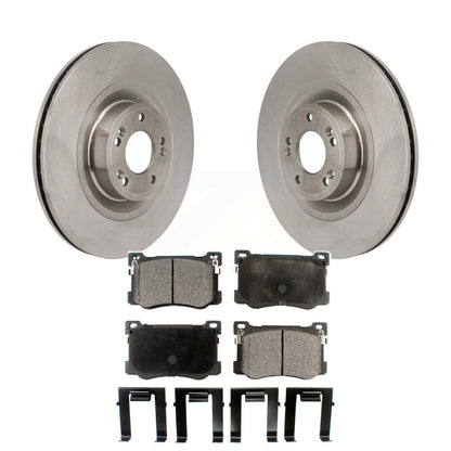 Disc Brake Rotors And Semi-Metallic Pads Front Kit For Hyundai Genesis G80 5.0L