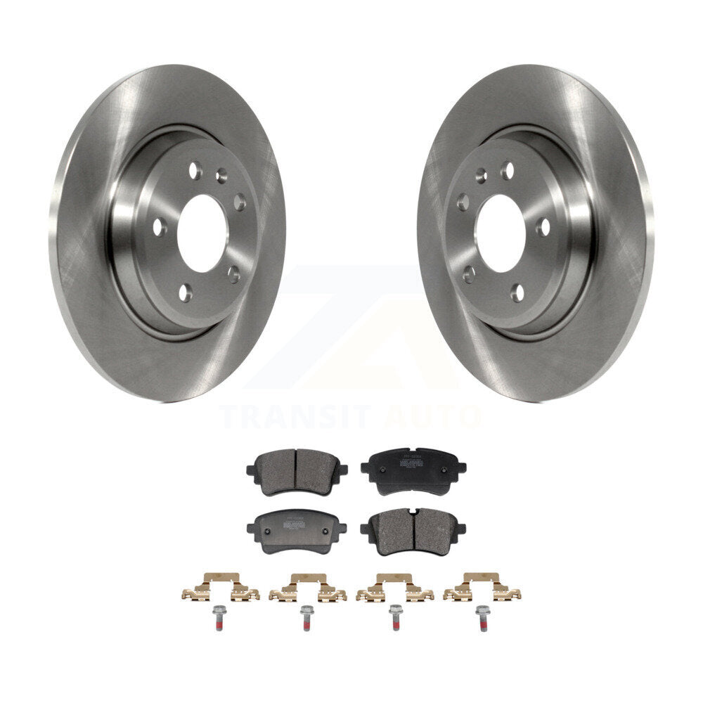Disc Brake Rotor And Semi-Metallic Pad Rear Kit For Audi A4 Quattro A5 Sportback
