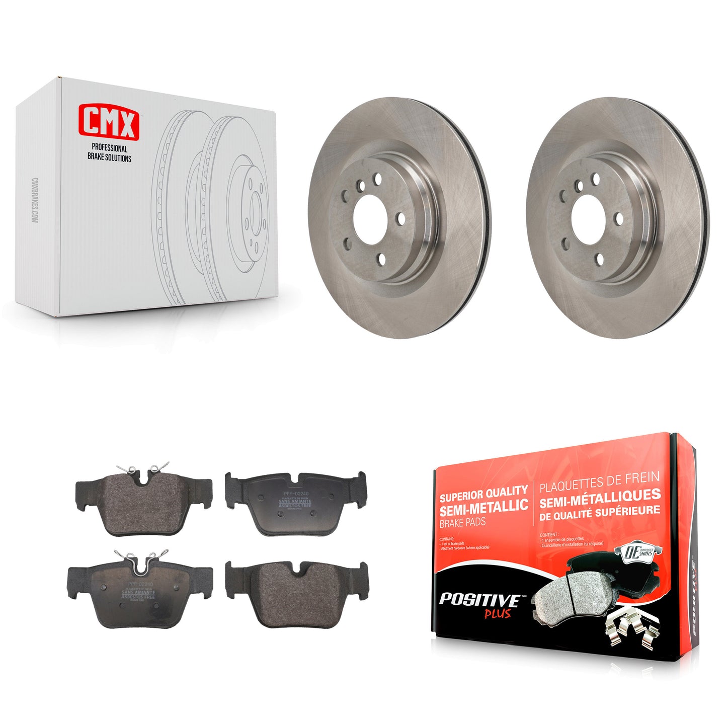 Brake Rotor & Semi-Metallic Pad Rear Kit For Mini Cooper Countryman BMW X2 M235i