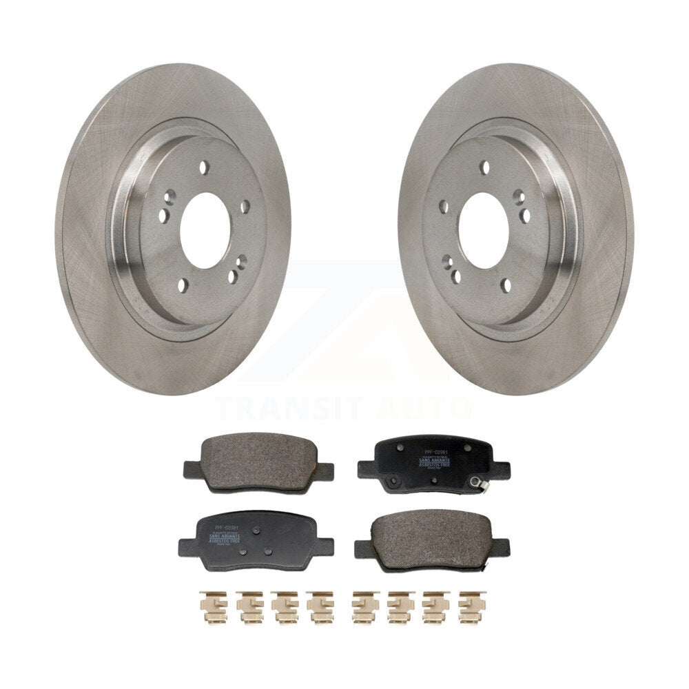 Disc Brake Rotor And Semi-Metallic Pad Rear Kit For Hyundai Santa Fe Kia Sorento