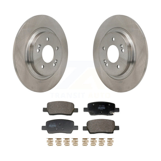 Disc Brake Rotor And Semi-Metallic Pad Rear Kit For Hyundai Santa Fe Kia Sorento