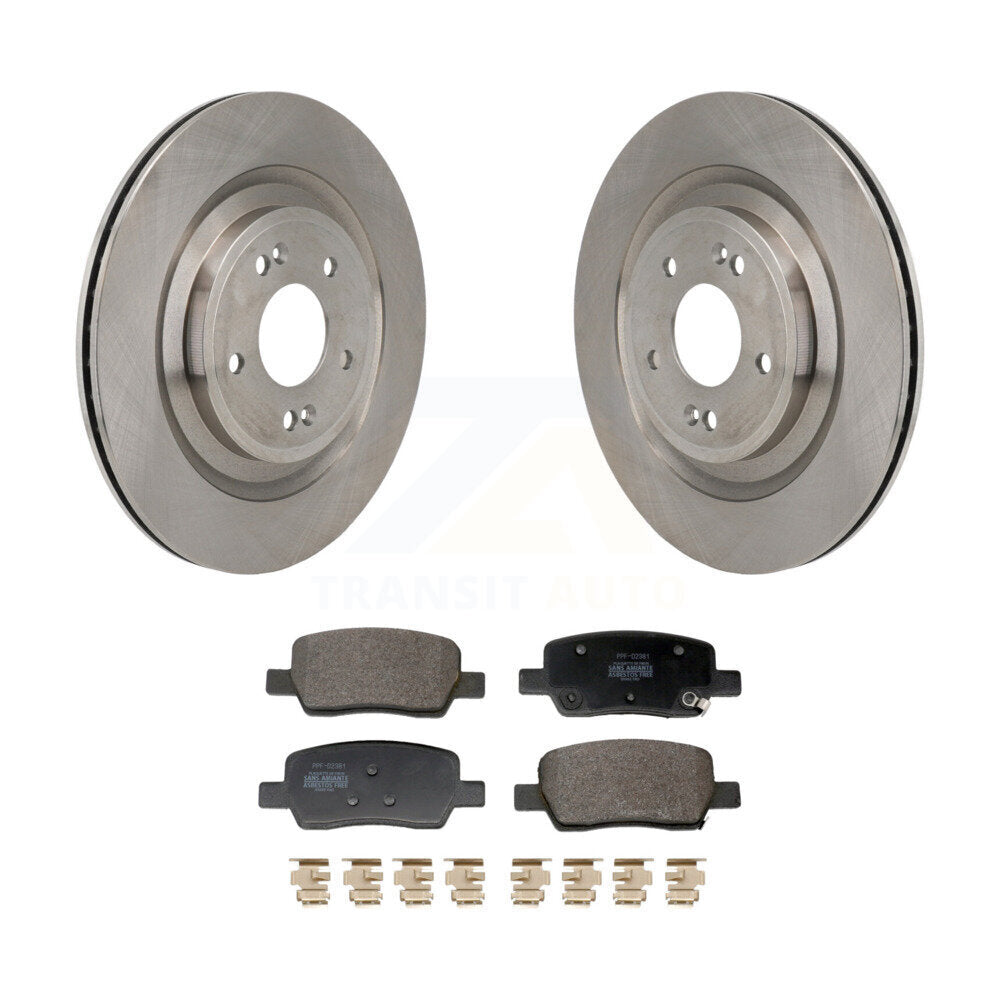 Disc Brake Rotor And Semi-Metallic Pad Rear Kit For Hyundai Santa Fe Kia Sorento