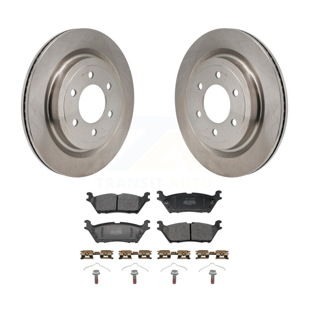 Disc Brake Rotors And Semi-Metallic Pads Rear Kit For Ford F-150 Lightning