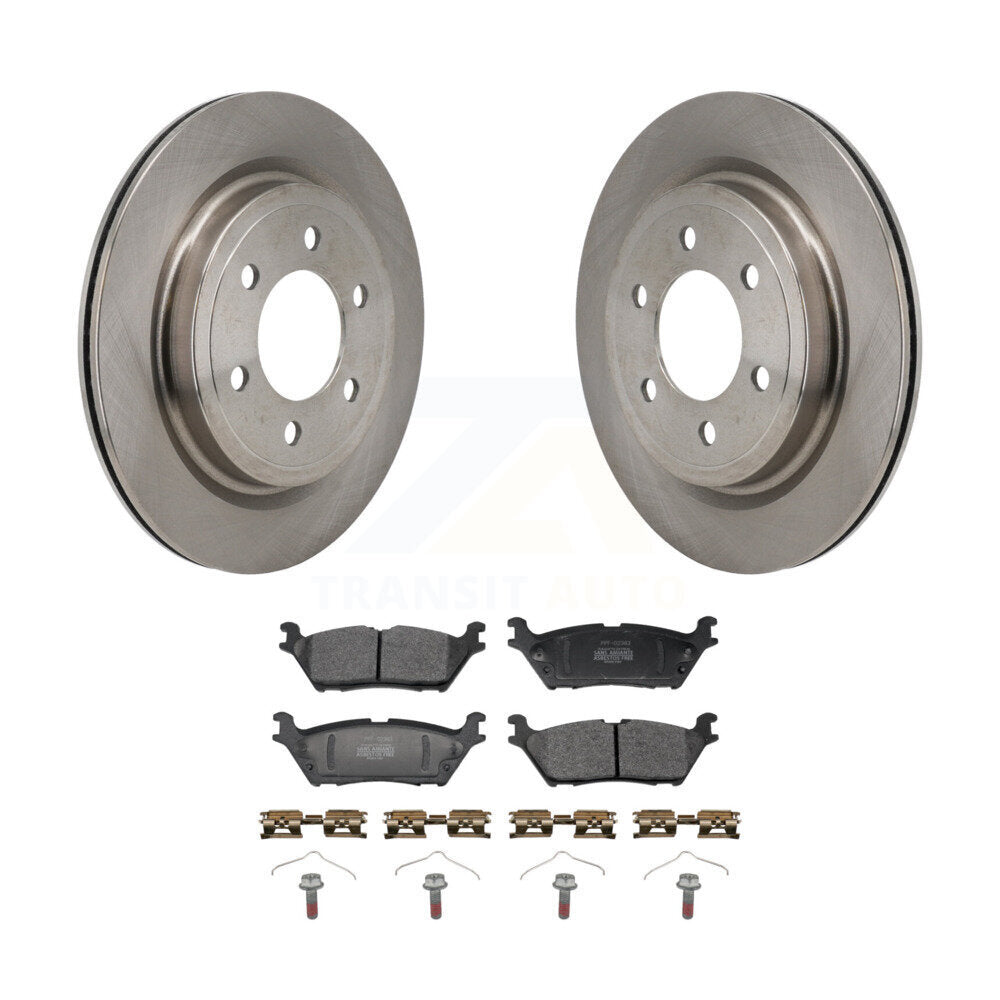 Disc Brake Rotors Semi-Metallic Pad Rear Kit For Ford F-150 Lightning Expedition