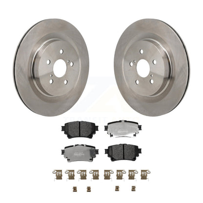 Brake Rotors Semi-Metallic Pad Rear Kit For Toyota Highlander Lexus RX350 RX350h