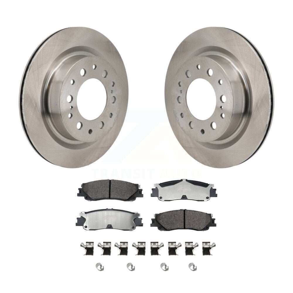 Brake Rotor And Semi-Metallic Pad Rear Kit For Toyota Tundra Sequoia Lexus LX600