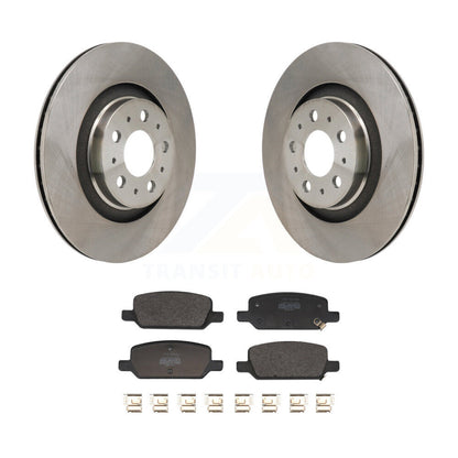 Brake Rotors & Semi-Metallic Pad Rear Kit For Tesla Y With Gray Painted Calipers