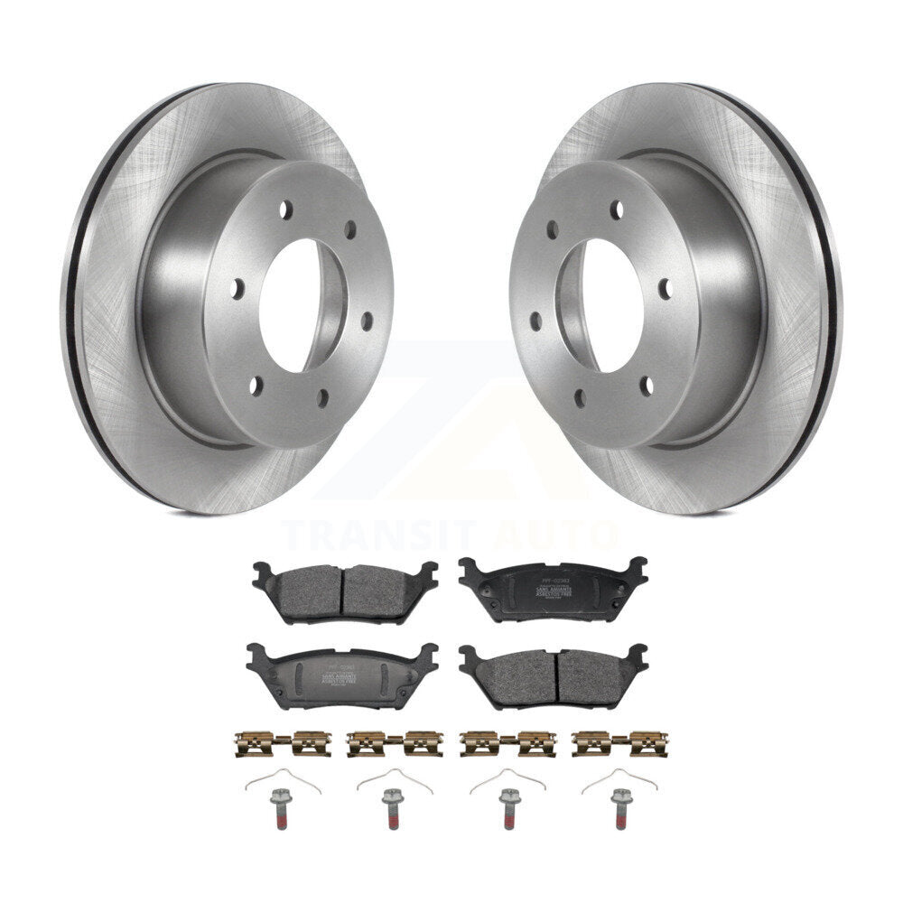 Disc Brake Rotors And Semi-Metallic Pads Rear Kit For 2022-2023 Ford Bronco 3.0L