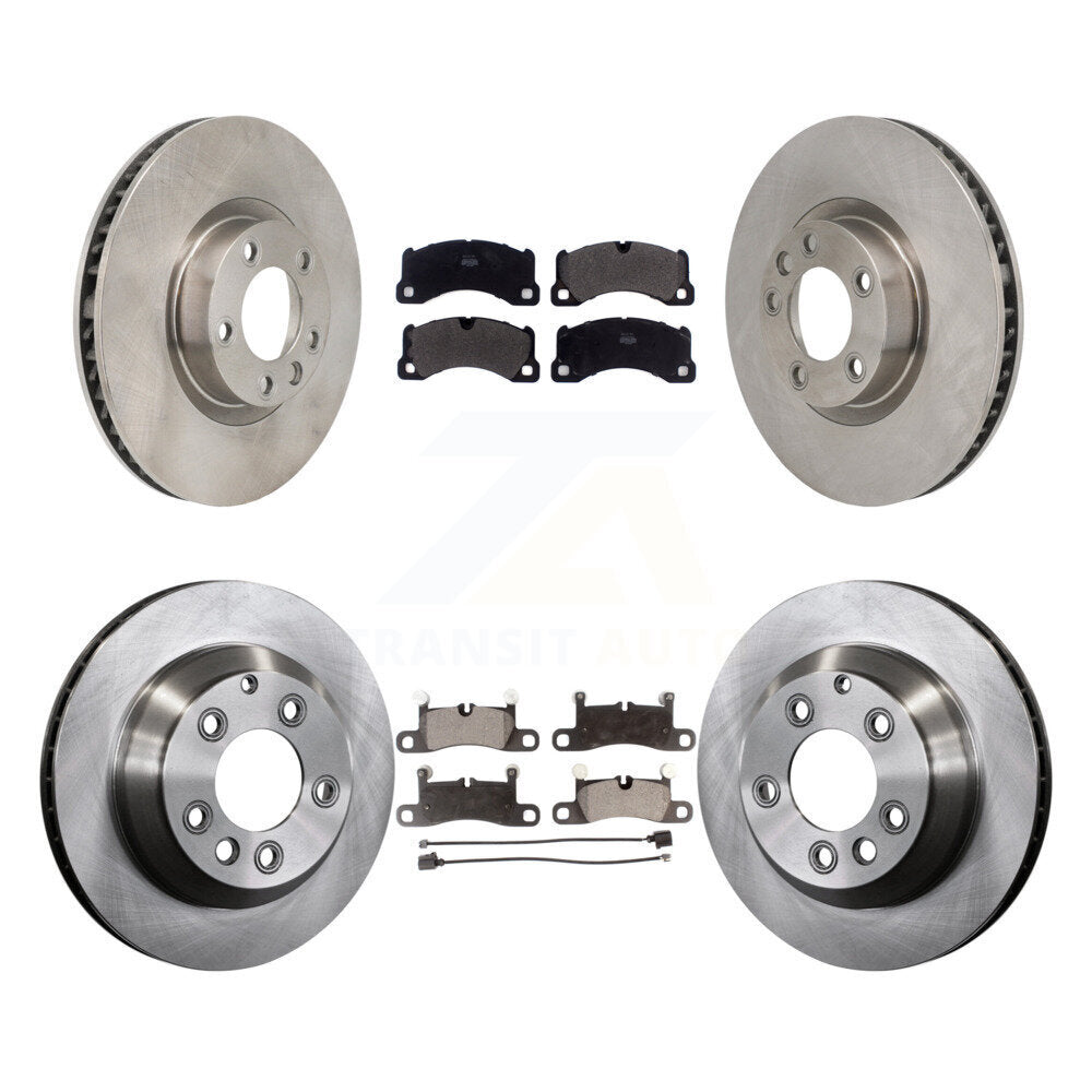 Disc Brake Rotor & Semi-Metallic Pad Front Rear Kit (6Pc) For Volkswagen Touareg