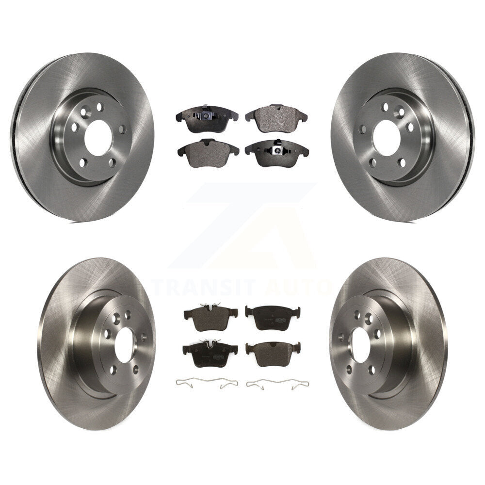 Disc Brake Rotors & Semi-Metallic Pad Front Rear Kit For Land Rover Range Evoque