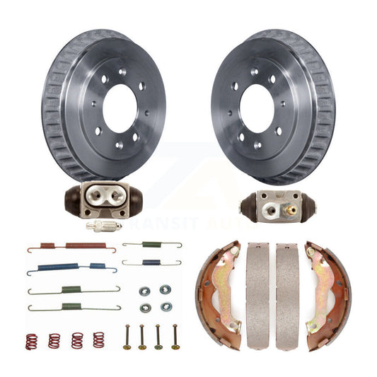 Brake Drum Shoes Spring Cylinder Rear Kit (6Pc) For Kia Spectra rear brakes