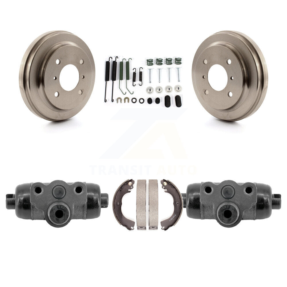 Brake Drum Shoe Spring Cylinder Rear Kit For 09-11 Nissan Versa With 4 Wheel ABS