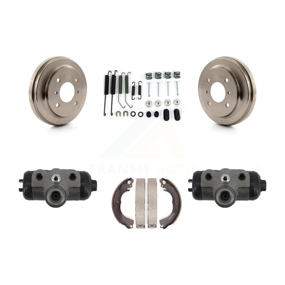 Brake Drum Shoes Spring & Cylinder Rear Kit For Nissan Versa Without 4 Wheel ABS
