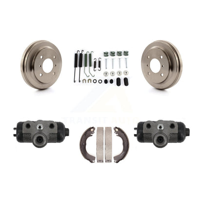 Brake Drum Shoes Spring & Cylinder Rear Kit For Nissan Versa Without 4 Wheel ABS