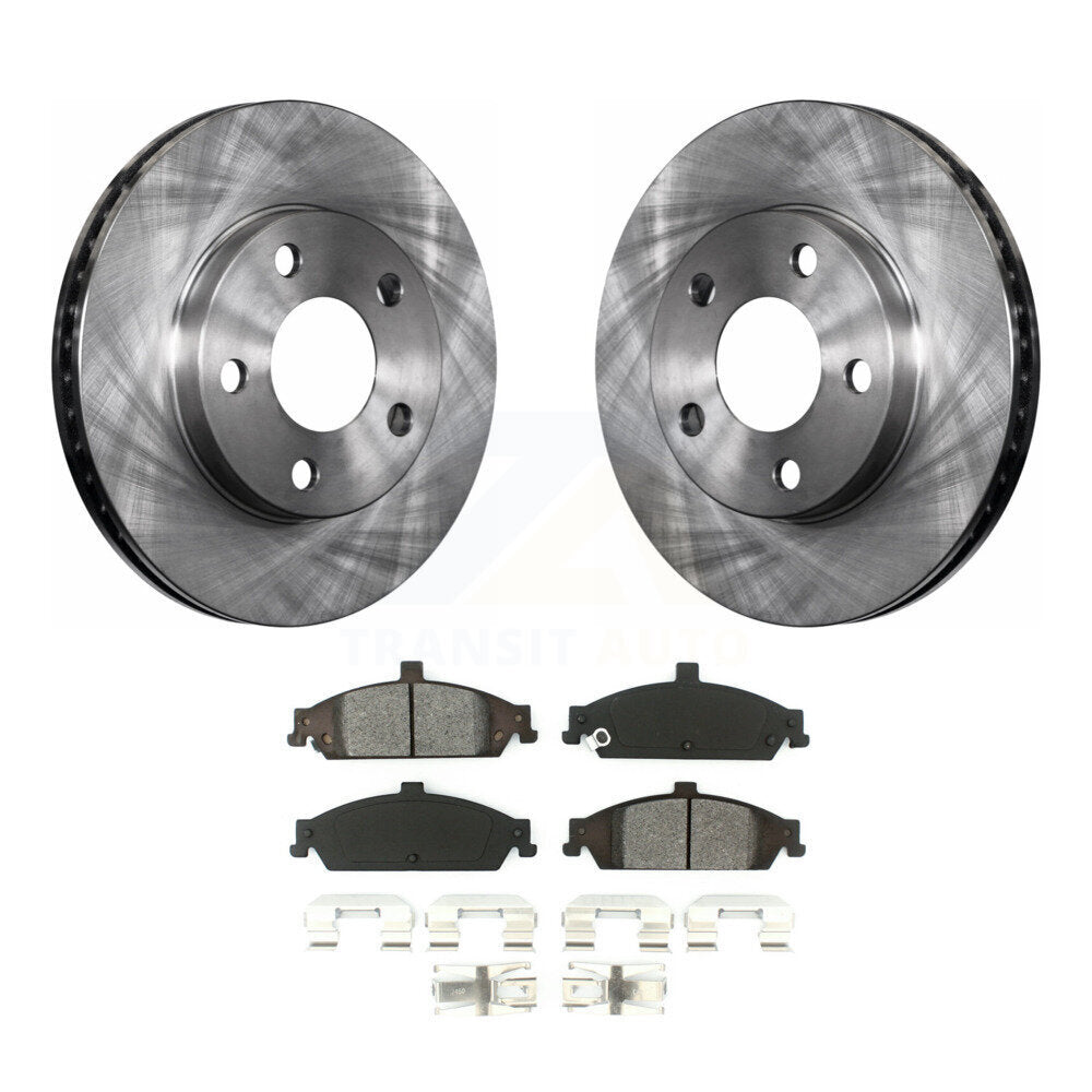 Brake Rotors & Semi-Metallic Pad Front Kit For Pontiac Grand Am Chevrolet Malibu