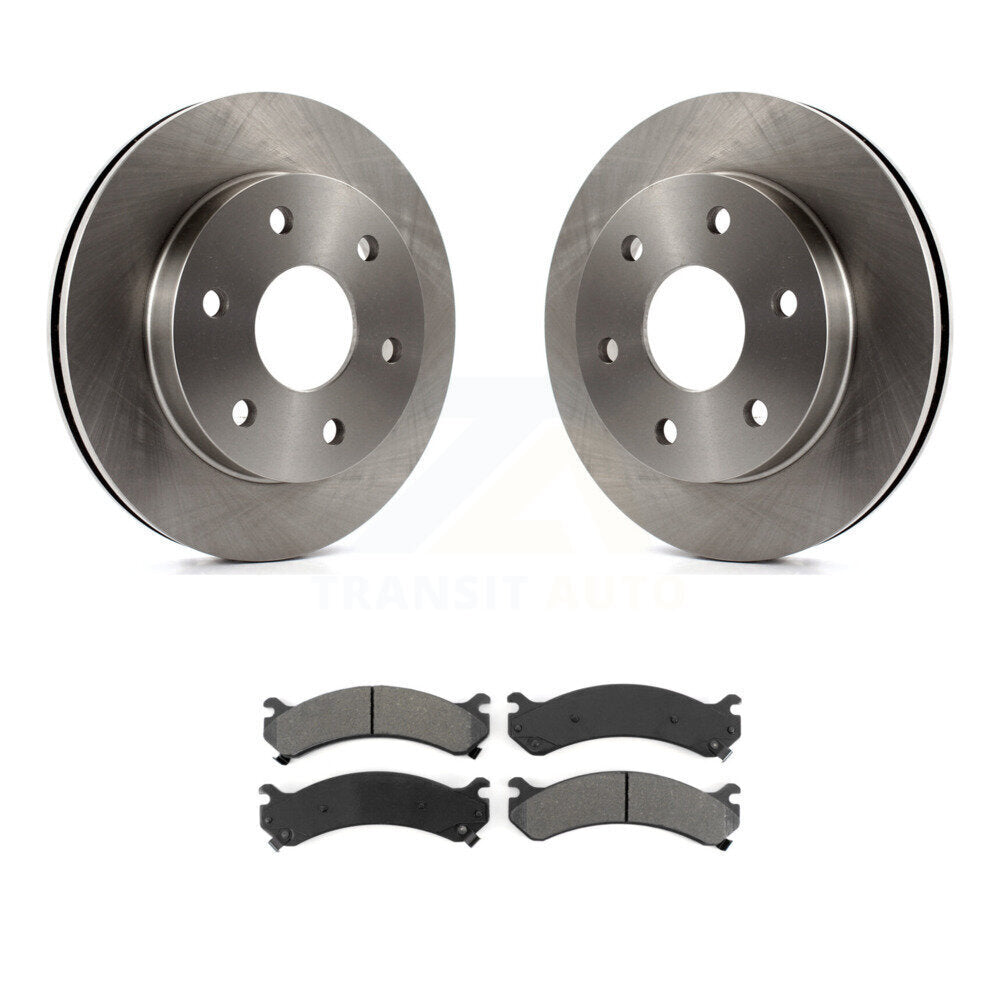 Brake Rotors & Semi-Metallic Pad Front Kit For Chevrolet Express 2500 GMC Savana