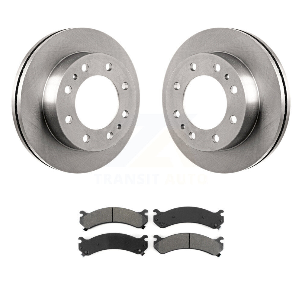 Brake Rotor Semi-Metallic Pad Front Kit For GMC Chevrolet Savana 3500 Express HD