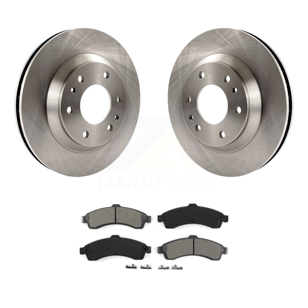 Disc Brake Rotor Semi-Metallic Pad Front Kit For GMC Envoy Chevrolet Trailblazer