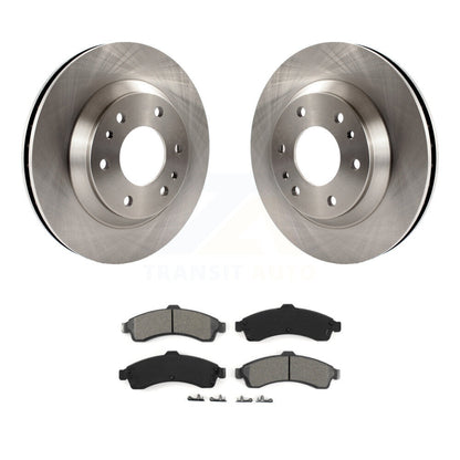 Disc Brake Rotor Semi-Metallic Pad Front Kit For GMC Envoy Chevrolet Trailblazer