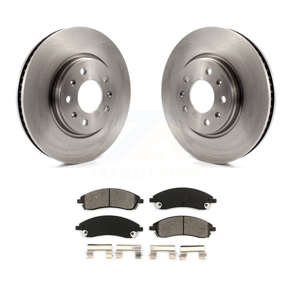 Disc Brake Rotor And Semi-Metallic Pad Front Kit For 2006-2007 Cadillac CTS Base