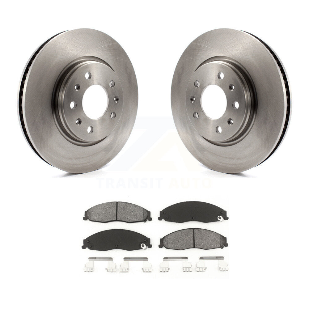 Disc Brake Rotors And Semi-Metallic Pads Front Kit For Cadillac CTS STS