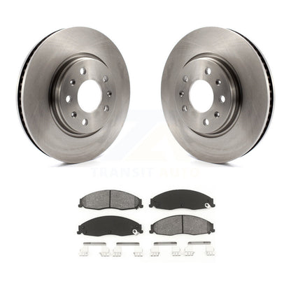 Disc Brake Rotors And Semi-Metallic Pads Front Kit For Cadillac CTS STS