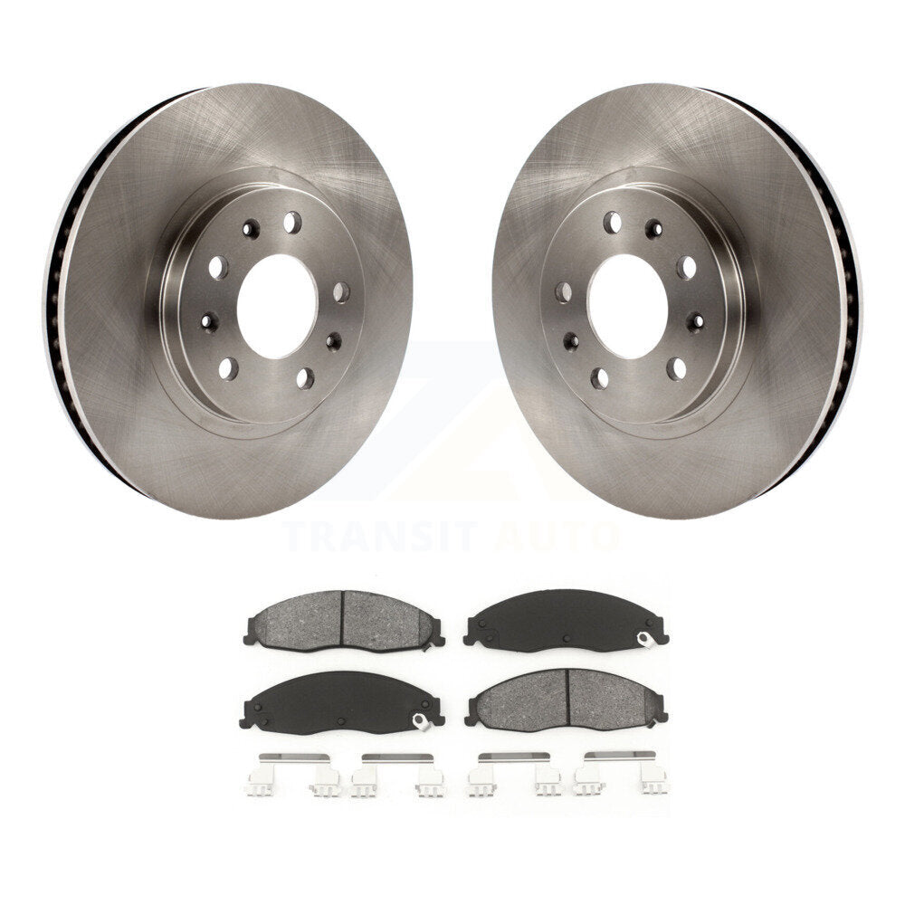 Disc Brake Rotors And Semi-Metallic Pads Front Kit For Cadillac CTS