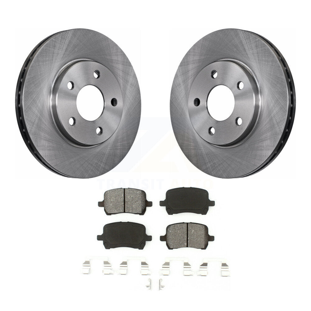 Disc Brake Rotor And Semi-Metallic Pad Front Kit For Chevrolet Malibu Pontiac G6