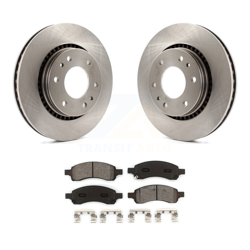 Disc Brake Rotor Semi-Metallic Pad Front Kit For Chevrolet Trailblazer GMC Envoy