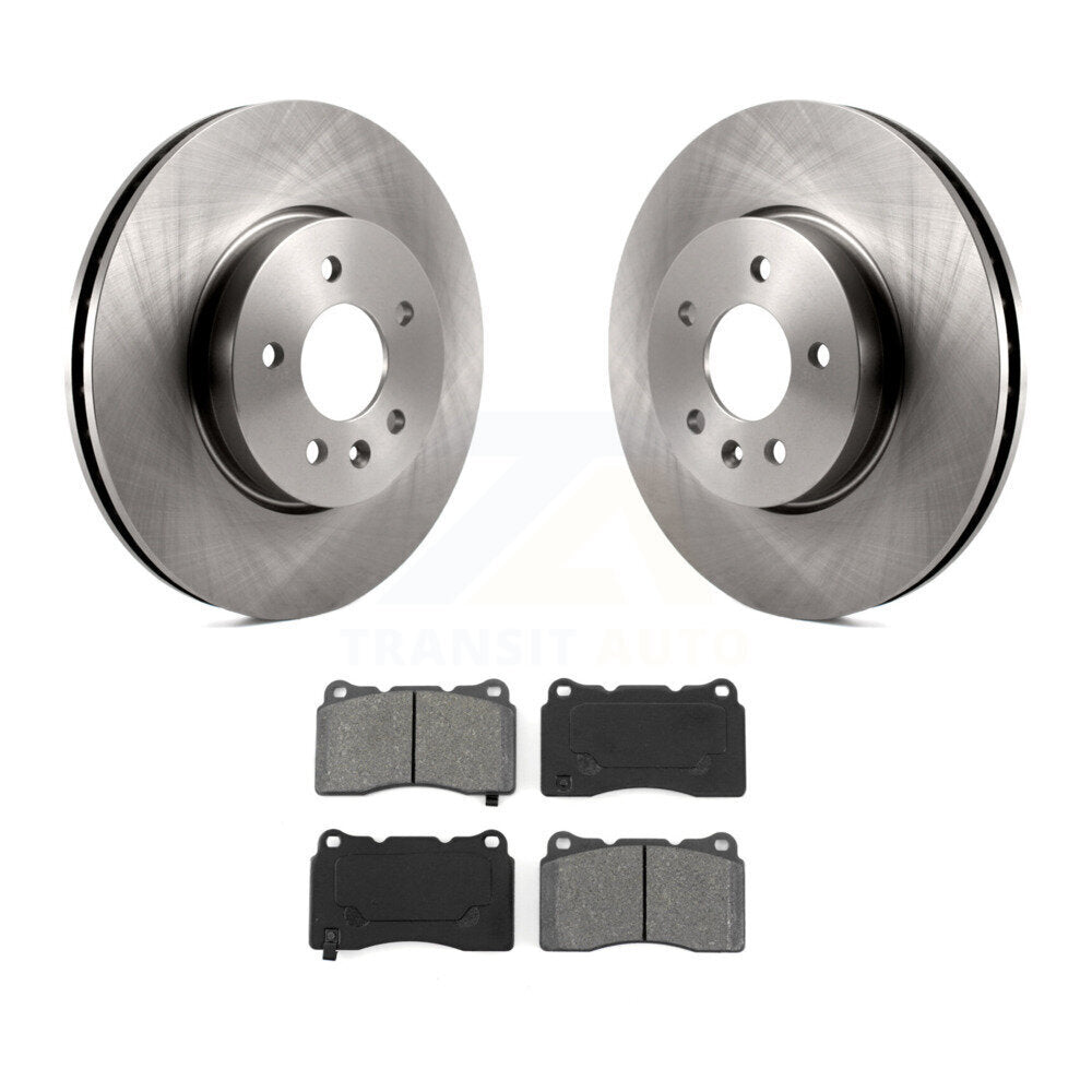 Disc Brake Rotors And Semi-Metallic Pads Front Kit For Cadillac ATS