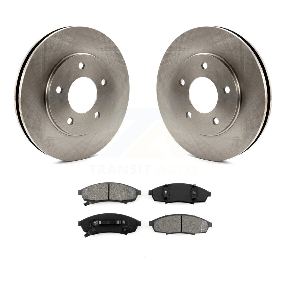 Brake Rotor And Semi-Metallic Pad Front Kit For Oldsmobile Cutlass Supreme Buick