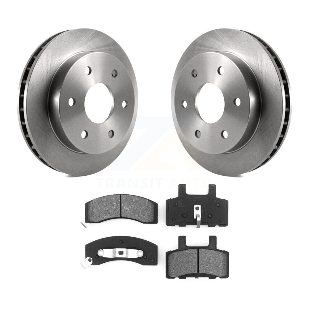 Disc Brake Rotor Semi-Metallic Pad Front Kit For Chevrolet Tahoe GMC Yukon K2500