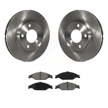 Disc Brake Rotors And Semi-Metallic Pads Front Kit For Ford Mustang