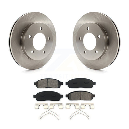 Brake Rotors Semi-Metallic Pad Front Kit For 04 Ford F-150 4WD With 5 Lug Wheels