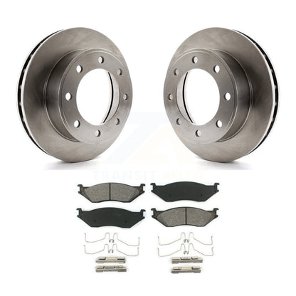 Brake Rotor And Semi-Metallic Pad Front Kit For 1999 Ford F-450 Super Duty F-550