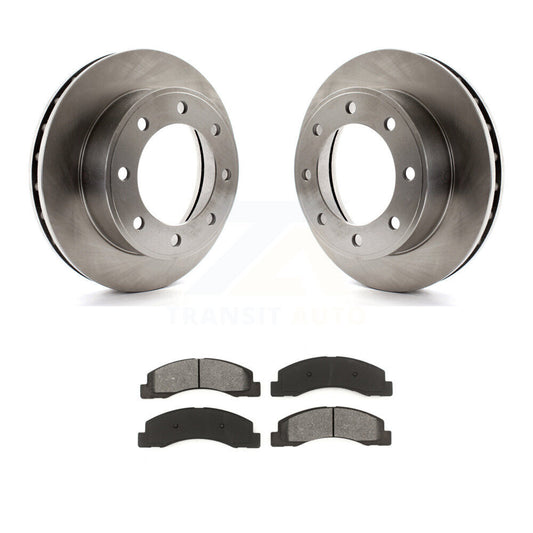 Disc Brake Rotor Semi-Metallic Pad Front Kit For Ford F-250 Super Duty F-350 4WD