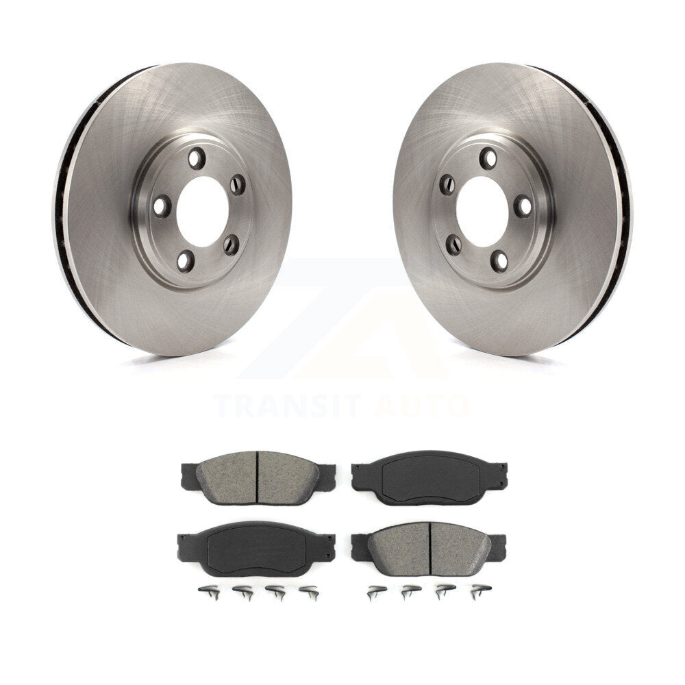 Brake Rotor & Semi-Metallic Pad Front Kit For Ford Thunderbird Lincoln LS Jaguar