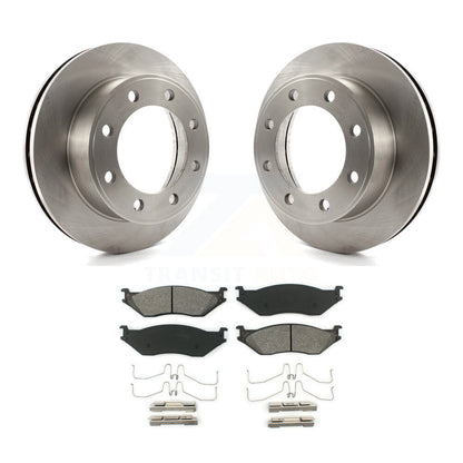 Disc Brake Rotor And Semi-Metallic Pad Front Kit For Ford F-550 Super Duty F-450