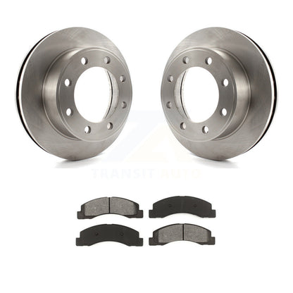 Disc Brake Rotor And Semi-Metallic Pad Front Kit For Ford F-350 Super Duty F-250