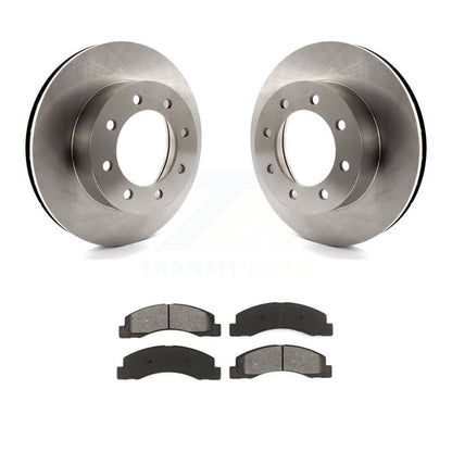 Disc Brake Rotor And Semi-Metallic Pad Front Kit For Ford F-350 Super Duty F-250