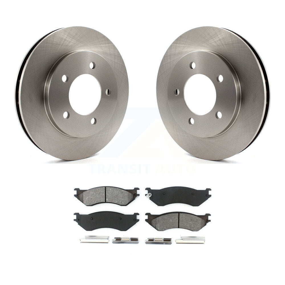 Brake Rotors & Semi-Metallic Pad Front Kit For Ford Expedition Lincoln Navigator