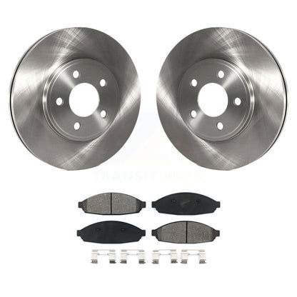 Brake Rotor Semi-Metallic Pad Front Kit For Ford Crown Victoria Lincoln Town Car