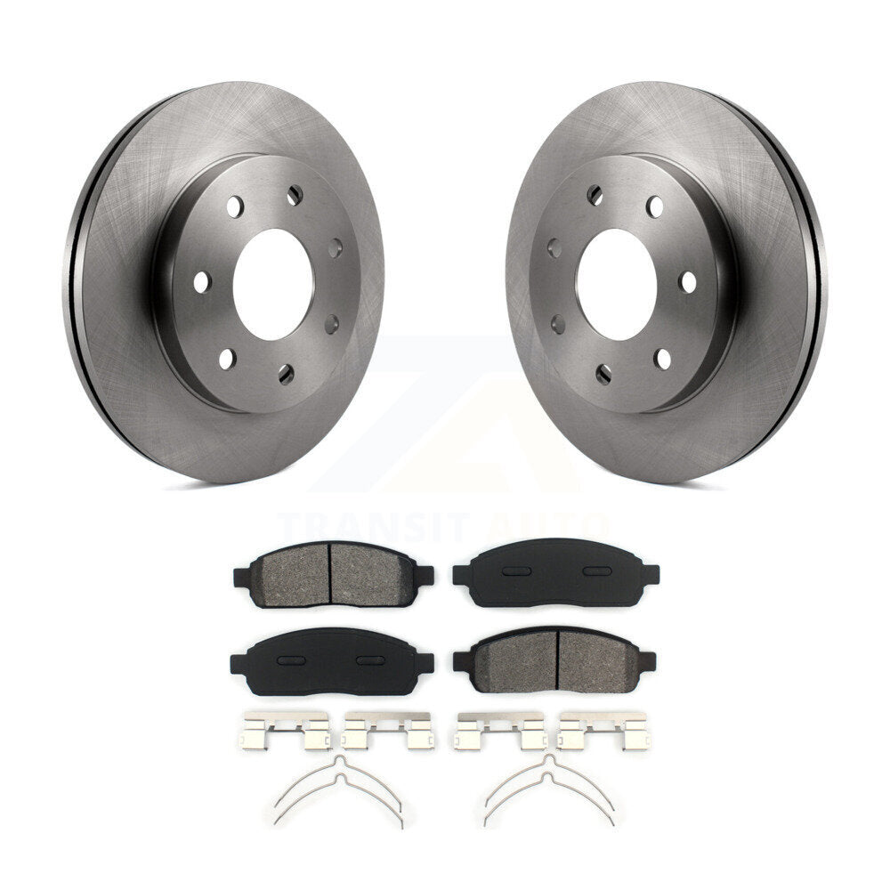 Disc Brake Rotors Semi-Metallic Pad Front Kit For Ford F-150 Lincoln Mark LT 4WD