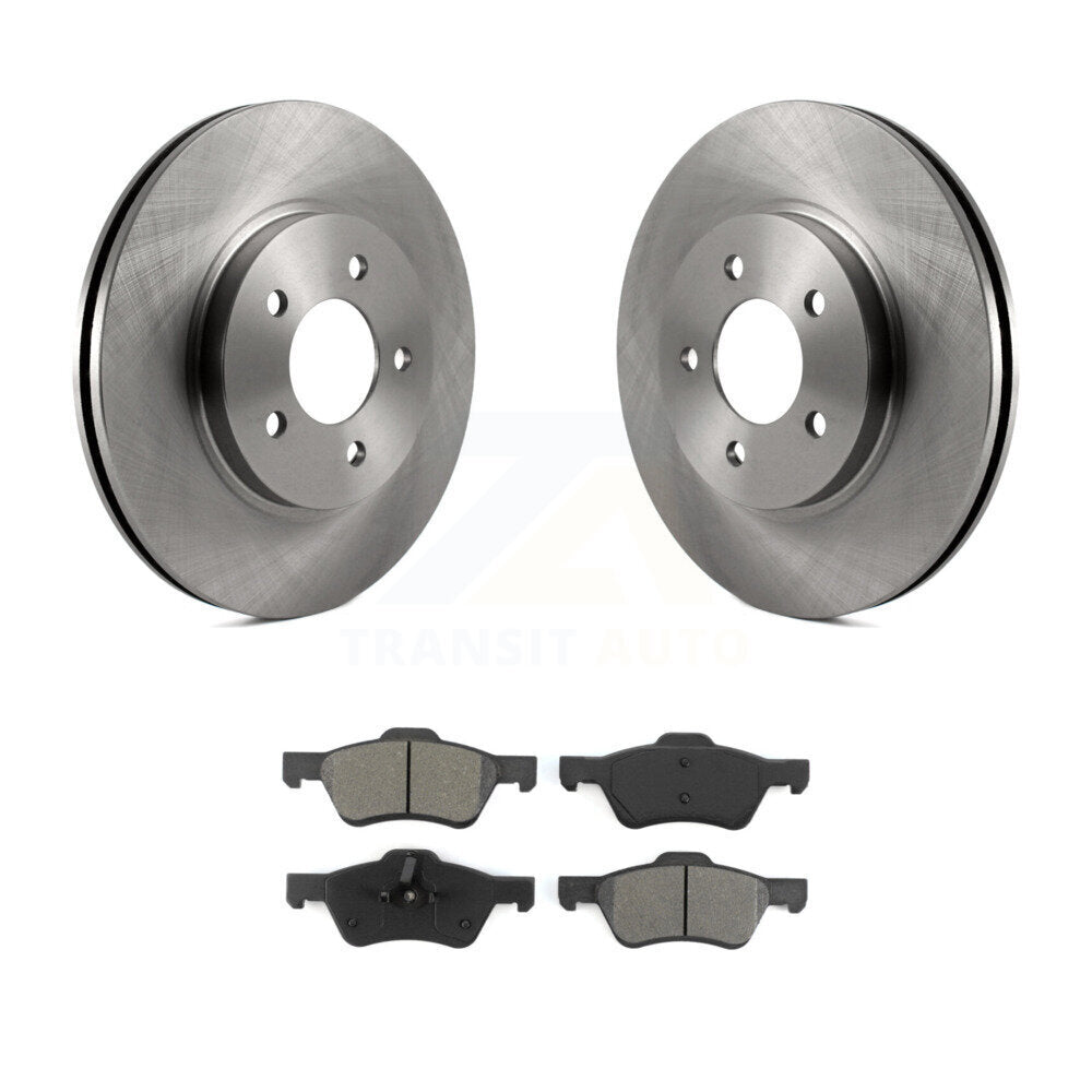 Disc Brake Rotor And Semi-Metallic Pad Front Kit For Ford Escape Mercury Mariner